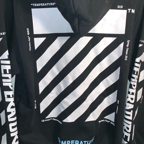 Off White Temperature Hoodie Medium - Picture 2 of 4